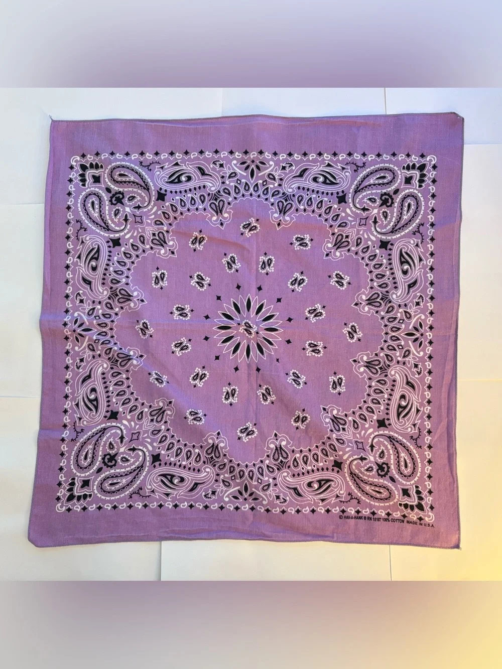 Hav-A-Hank Classic Lavender Purple Paisley Bandana